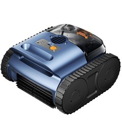 Cordless Robotic Pool Vacuum with Smarter Navigation & Track Drive, Navy Blue