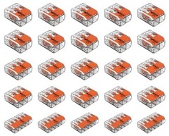 25pc 2 Port (10) 3 Port (10) 5 Port (5) 221 Splicing Connector, Lever-Nut