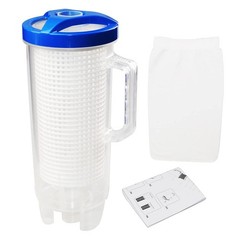 Efficient Pool Leaf Catcher Canister with Mesh Basket for Suction Cleaners