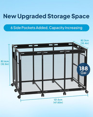 Pool Storage Bin Xx-Large, Nylon Mesh Pool Float Storage Organizer for Noodles,