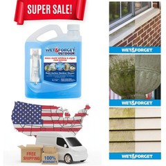 Effortless Outdoor Stain Remover – 64oz Cleaner for Moss and Mildew, Bleach-Free