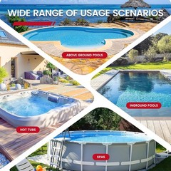 Handheld PC40 Pool Vacuum with 76.8 » Telescopic Pole, Powerful 18.5 GPM Suction