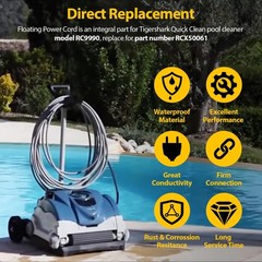 RCX50061 Floating Power Cord Assembly for Hayward SharkVAC XL/TigerShark/Plus/QC