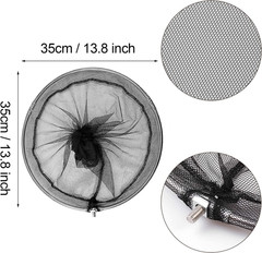 Pool Skimmer Net with Stainless Steel Telescopic Pole,58&Prime; Extendable Leaf Skimme