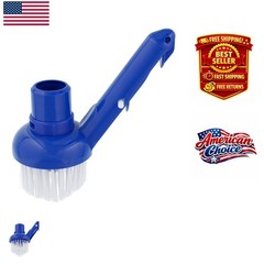 Durable Swimming Pool Corner Vacuum Brush with Angled Bristles & Adjustable Flow