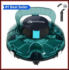 Robotic Pool Cleaner Cordless for Above Ground Pools Up to 660 sq ft 90 Min