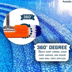 3 Pack Pool Brush 360 Degree Bristles 12 18 24 Inch Swimming Spa Cleaner Tool