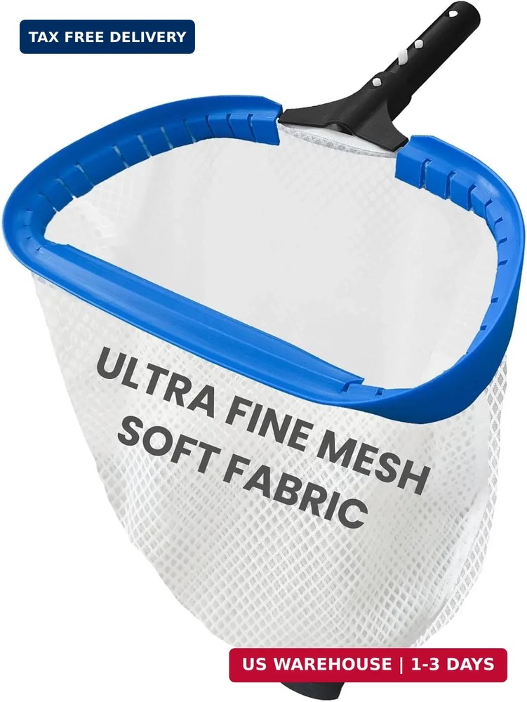 Poolvio 14&Prime; Pool Skimmer Net – Heavy Duty Leaf Net with Aluminum Frame with Diam