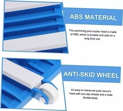 Swimming Pool Algae Resistant Vacuum Head Professional Cleaning Tool with Wheels