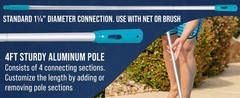 Professional Spa, Hot Tub, Pool Hand Leaf Skimmer Net with Grip Handle – Deep