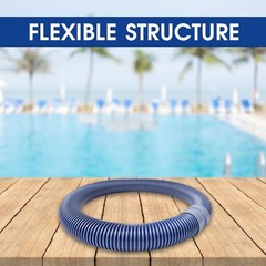 Automatic Pool Cleaner Hose 8 Pieces Flexible 26 Feet Gray Blue Polypropylene