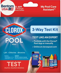 Clorox® Pool&Spa™ Swimming Pool 3-Way Water Test Kit, Accurately Measures Bromin