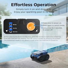 Inground Pool Robot Vacuum Cordless Automatic Wall Waterline 2150