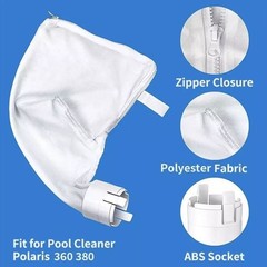 2/4Pack Pool Cleaner Bags All Purpose Filter Bag Replacement for Polaris 260 480