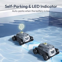 BuBlue Bubot 500P Cordless Robotic Pool Cleaner Pool Vacuum w/ Bluehole Suction