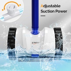 2025 Pool Vacuum Cleaner Suction Side Wall Climbing Automatic Sweeper 40ft Hose