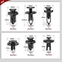 Car Retainer For GM Ford Toyota Honda Chrysler – 120 Clips 6.3mm 8mm 9mm 10mm