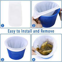 40 Pack Pool Skimmer Socks for Filters Baskets/Hot Tub Filter, Works Perfect wit