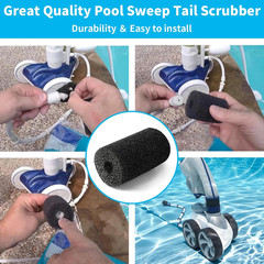 12 Pack Pool Sweep Tail Scrubber Fits Polaris 180 280 360 380 3900 Hose