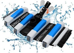 Enhanced Pool Vacuum Head with Direction-Control Handle – 17.5in Extra-Wide 4…