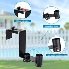 2 Pcs Pool Fence Hooks, Pool Tool Organizer, for Hanging Pool Cleaning Accessori