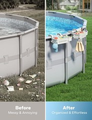 [PATENTED] 2026 Upgrade 2 Sets Poolside Storage Basket Original Above Ground