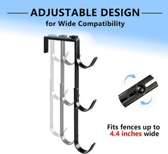 2 Pack Upgraded 3-Tier Pool Fence Hooks Pool Equipment Adjustable Heavy Duty