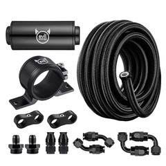 6AN PTFE Fuel Line Kit with Fuel Filter, Inline Fuel Filter & 30 Micron