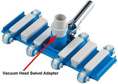 1-1/2&Prime; Pool Vacuum Head Swivel Adapter Connector for Manual Vac Vacuum Head