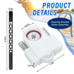 Reallnaive Steering Bracket Roller Replacement Compatible White and Black