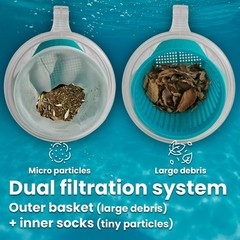 Xtremepowerus Heavy Duty In-Line Pool Leaf Canister Large Mesh Mesh Bag Fits