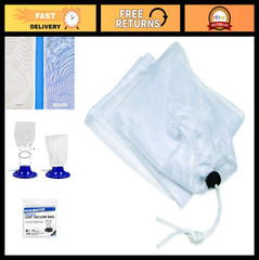 Deluxe Fine-Mesh Swimming Pool Vacuum Replacement Bag – All Purpose, White