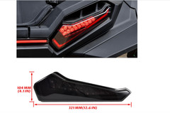 Tail Lights for Polaris RZR XP 1000 2024+, Smoked Black LED Taillights Rear