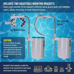 Durable Polypropylene Pool Skimmer with Hose Adapters