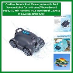 Portable Robotic Pool Vacuum: Deep Cleaning for In-Ground & Above Ground Pools