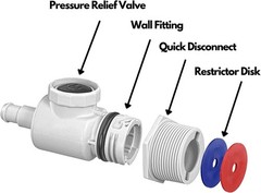 Pool Cleaner Universal Wall Fitting UWF Connector For Zodiac Polaris 280 380 390