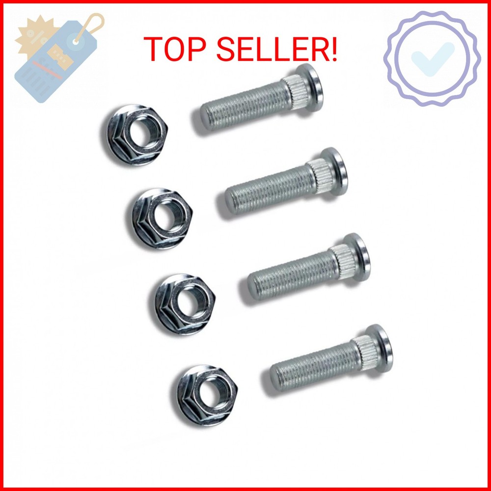 Front Rear Wheel Stud and Nut Kit 85-1092 7518378 Replacement for Polaris Sports