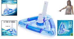Efficient 11&Prime; Triangular Pool Vacuum with EZ Clip Handle – Easy Corner Cleaning