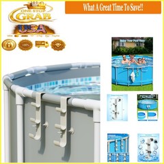 Adjustable Pool Hook for Poles – 3-Hook Pool Accessories Organizer