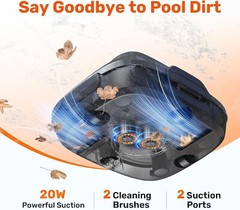 90 Min Cordless Robotic Pool Cleaner Automatic Vacuum Pools to 860 Sq ft, 1822