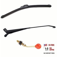 15.7 Inch Universal UTV Windshield Wiper Hand Front Operated Kit Compatible