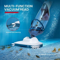Wireless Pool Vacuum Cleaner, 18.5 GPM Suction