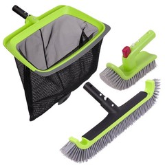 Deluxe Swimming Pool Cleaning Kit Including Rubber Edge Skimmer Net,17.5&Prime; Poo…