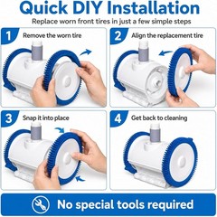 2 Pack 896584000-143 Blue Front Tire Kit with Super Hump, Compatible with Hay…