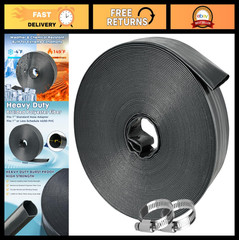 Heavy Duty 1.5&Prime; x 100&prime; Backwash Hose | Burst Resistant Lay Flat Discharge for Po