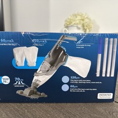 Cordless Handheld Pool Vacuum, 18.5GPM, Detachable Poll, 2x 2L Filters Bags