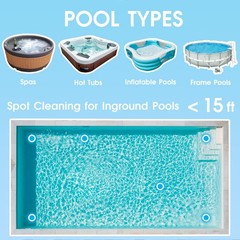 Rechargeable Hot Tub Vacuum Cleaner for Spa – Magnetic Drive System, Blue