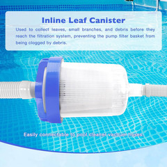 Inline Leaf Catcher Canister for Pool Vacuum Compatible with Hayward W560 Poolva