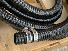 1 1/2 Inch Pond Sump Pump Discharge Hose Corrugated Water Hose Black PVC