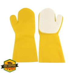Suneration 2 Pool Cleaning Gloves Scrubbing Mitts Latex